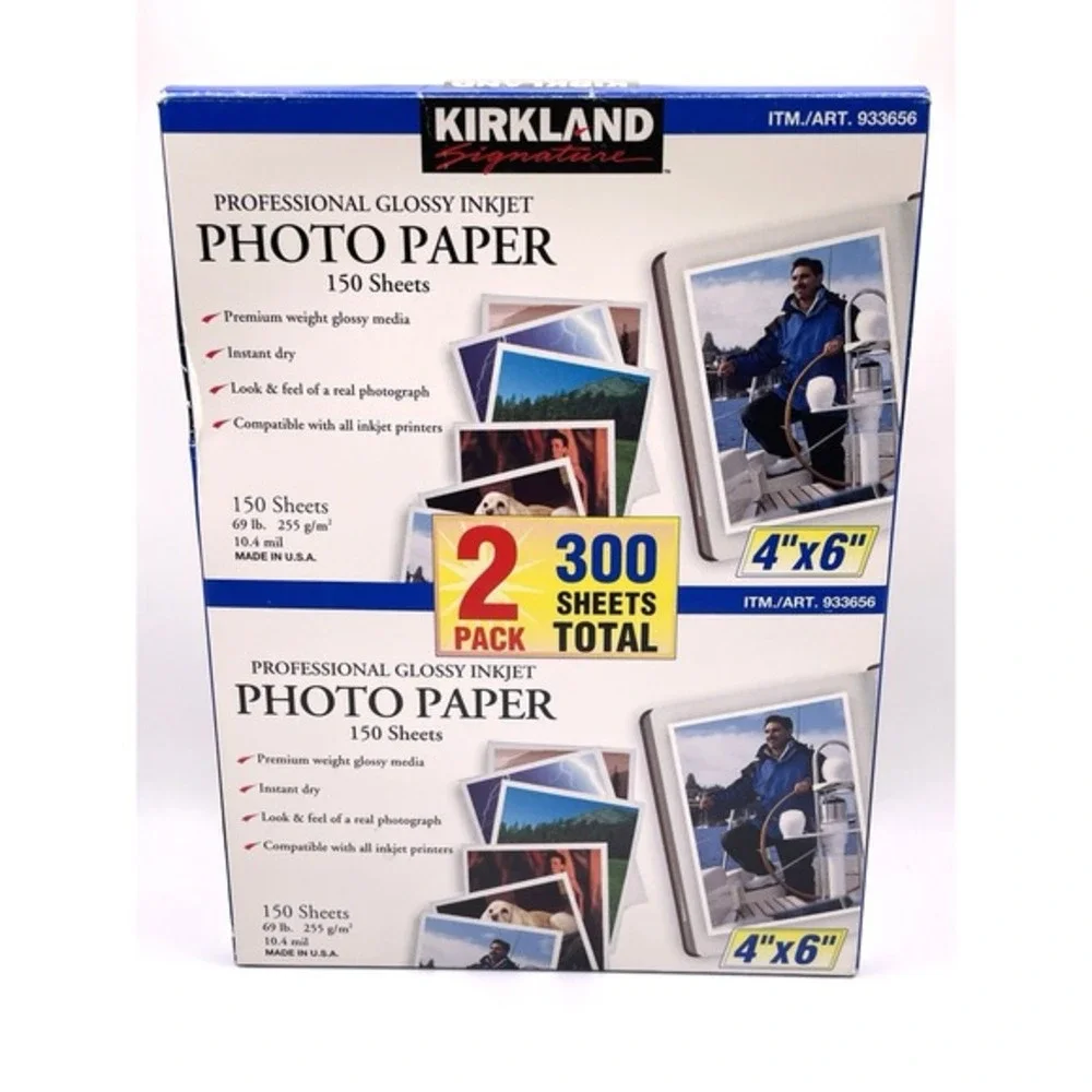 Kirkland Signature Professional Glossy Inkjet Photo Paper 4x6 272 Sheets‎